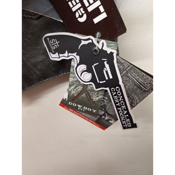 STS Ranchwear Vest Mens Xs The Western Leather Cowboy Concealed Carry - Picture 5 of 6